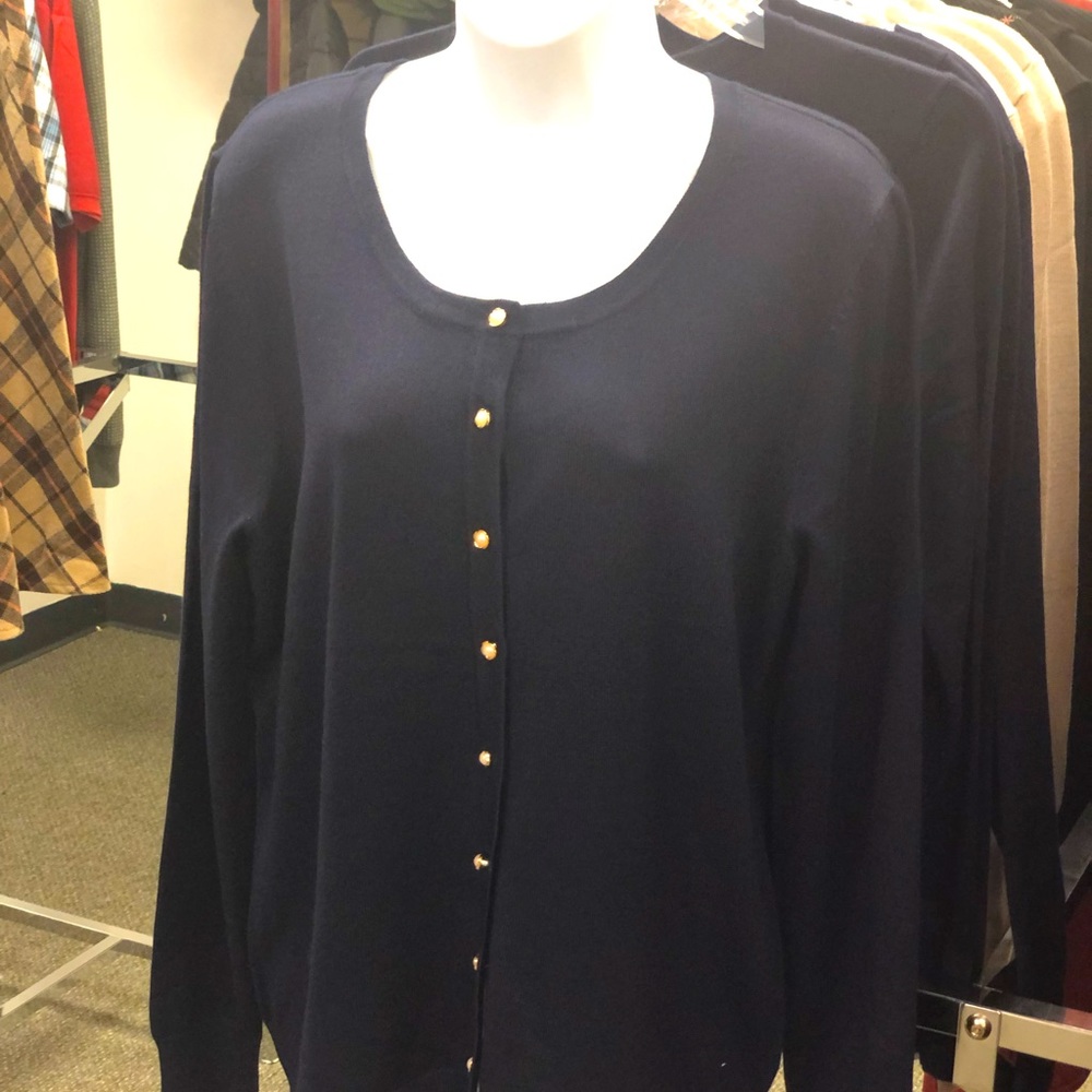 Select Trend Brand - Long Sleeve Pearl Bottom Down Swaeter